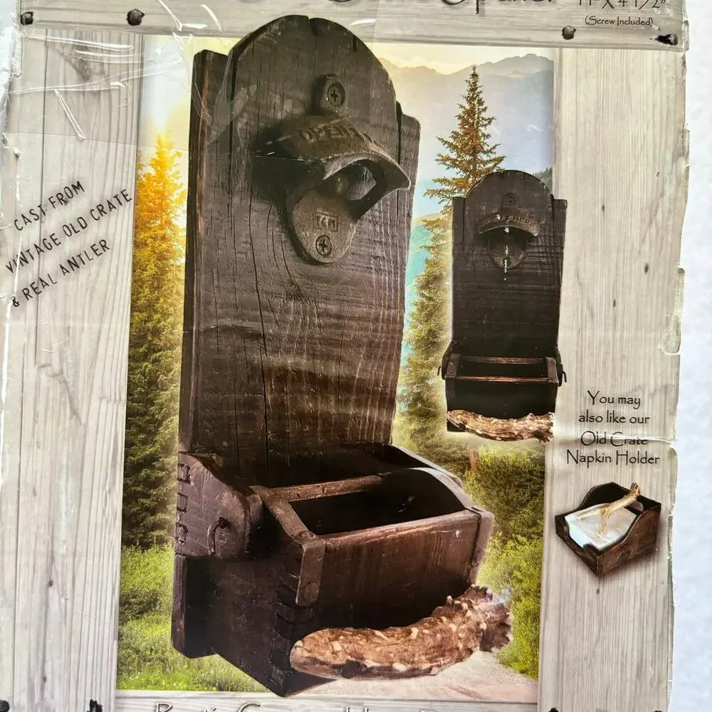 Old Crate Country Wall Mount Bottle Opener NEW